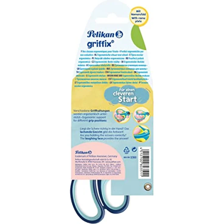 Pelikan Schulschere Griffix SC1L für Linkshänder blau – Bild 3