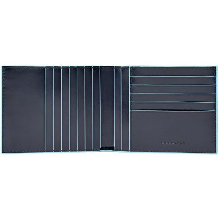 Piquadro Blue Square Münzbörse, 0.43 liters, Blau (Blu Notte)