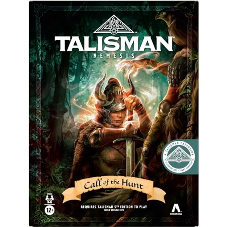 Avalon Hill Talisman Nemesis: Call of The Hunt Erweiterungspaket – Abenteuer-Strategiespiel für 3-6 Spieler, ab 12 Jahren, 60 Minuten Spielzeit, 5 Figuren, 1-vs.-viele Mechanik