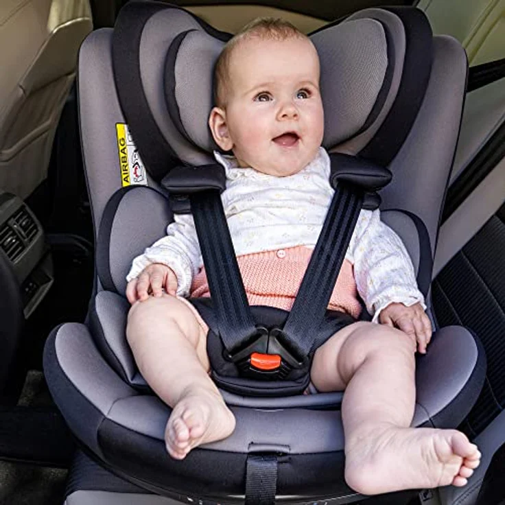 Bebeconfort EvolveFix i-Size, um 360° drehbarer Kindersitz, Kindersitz der Gruppe 0 1 2 3, ISOFIX-Kindersitz, ab Geburt bis zu 12 Jahren, bis zu 36 kg, 40-150 cm, Black Mist – Bild 11