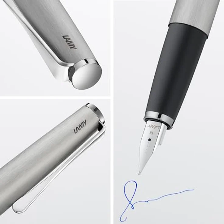 LAMY Füllfederhalter studio, Propellerförmiger Clip, Federbreite M, Ganzmetallgehäuse, zeitlose Eleganz – Bild 3