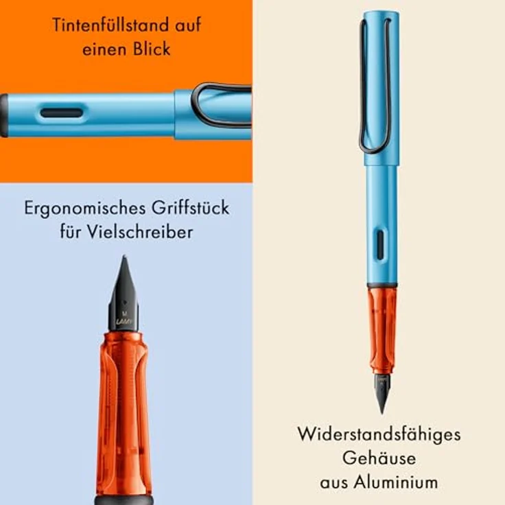 LAMY Füllfederhalter AL-star, Aluminium Schreibfeder Füller, Federbreite M, verschiedene Farben – Bild 3