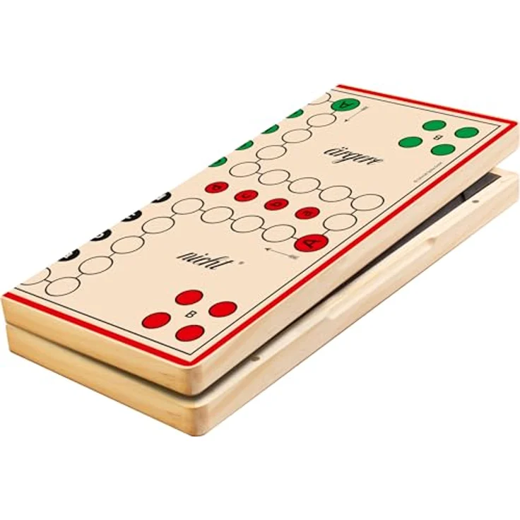 Schmidt Spiele 49453 Mensch ärgere Dich Nicht - Deluxe Version, Familienspiel aus Holz, eleganter Magnetverschluss, empfohlen ab 6 Jahren – Bild 4