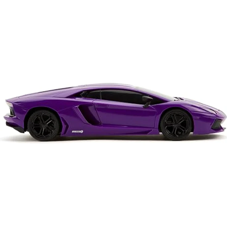 CMJ RC CARS Lamborghini LP700-4, ferngesteuertes Auto im Maßstab 1:24, lila, mit 2,4 GHz Frequenz und Arbeitsscheinwerfern – Bild 4