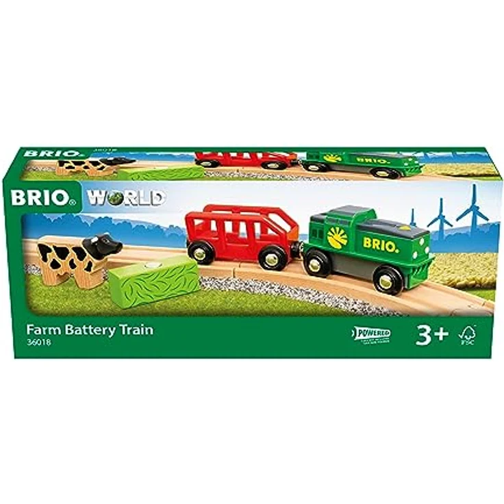 BRIO® Bauernhof Batterie-Zug, Spielzug-Eisenbahn mit Antipp-Funktion und Magnetkupplung, FSC®-zertifiziert – Bild 2