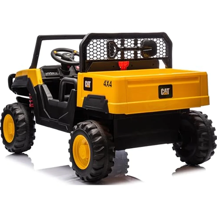 Sun Baby CAT Elektro Kinderauto Offroad Geländewagen Zweisitzer 12V 10Ah, gelb, mit MP3-Player und Fernbedienung – Bild 4
