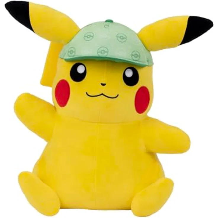 Nintendo Pokémon PKW5025, 60 cm Plüsch Pikachu mit Mütze für Kinder - Kuschelig und detailgetreu – Bild 1