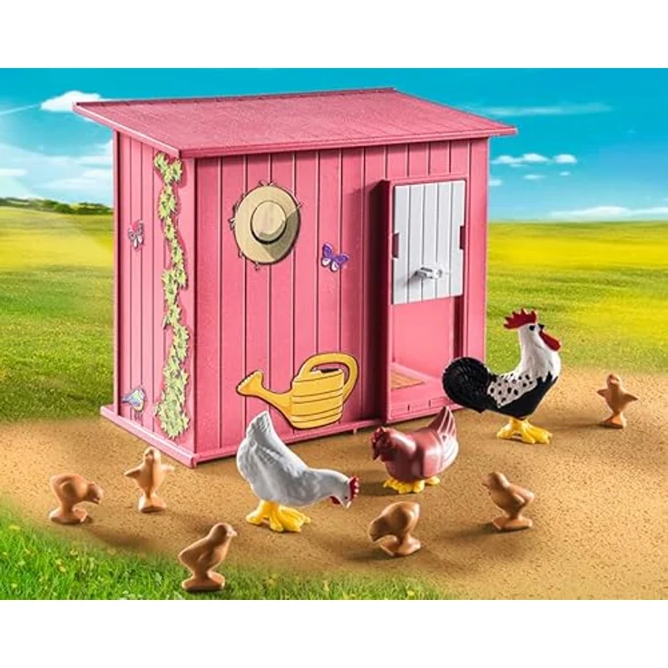 PLAYMOBIL® 71308 - Hühner mit Küken, Spielset für den Bauernhof mit Hühnerhaus und Zubehör – Bild 6