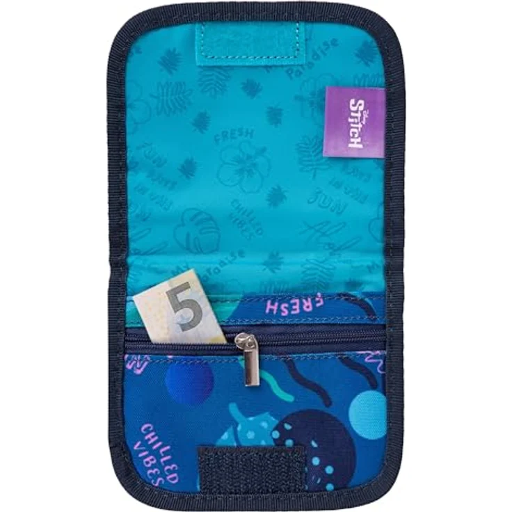 McNeill Brustbeutel Disney Stitch, Kinder-Brustbeutel für sicheren Transport von Kleingeld und mehr – Bild 3