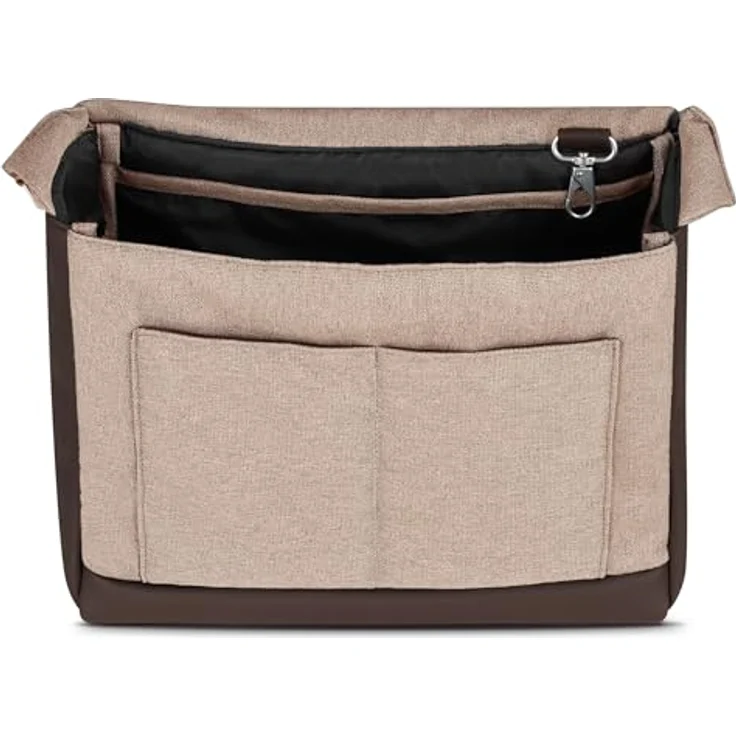 ABC Design Wickeltasche Urban Grain, moderne Wickeltasche mit Lederlook-Details, großem Hauptfach und Wickelunterlage, grau – Bild 3