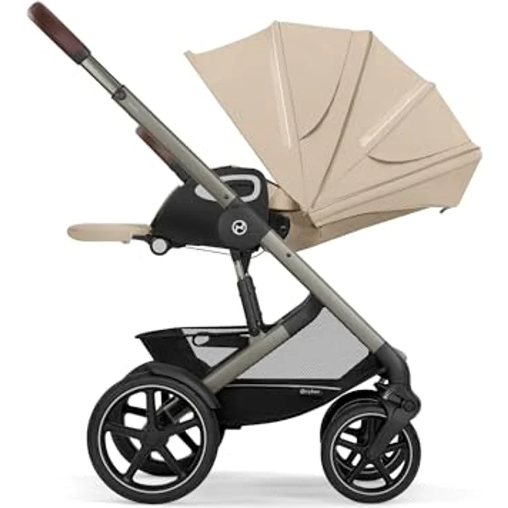 cybex Gold Kinderwagen Talos S LUX Tpe, Beige, mit Federung, umsetzbarem Sitz, Einhand-Faltmechanismus und 5-Punkte-Gurt – Bild 10