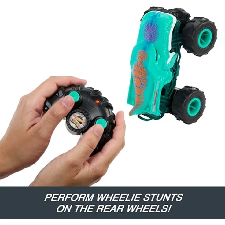 Hot Wheels Mega-Wrex, RC Ferngesteuertes Monster Truck Spielzeug im Maßstab 1:24 mit All-Terrain-Reifen und Wheelie-Funktion – Bild 5