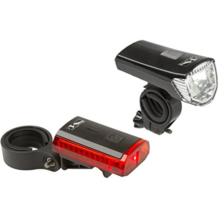M-Wave Unisex – Erwachsene Atlas K 11 USB LED-Akkulampenset, Schwarz, One Size – Bild 1