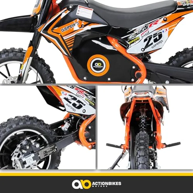 Kinder Mini Enduro Crossbike Gepard Elektro 500 Watt Motorcrossbike Pocketbike (Orange) – Bild 10