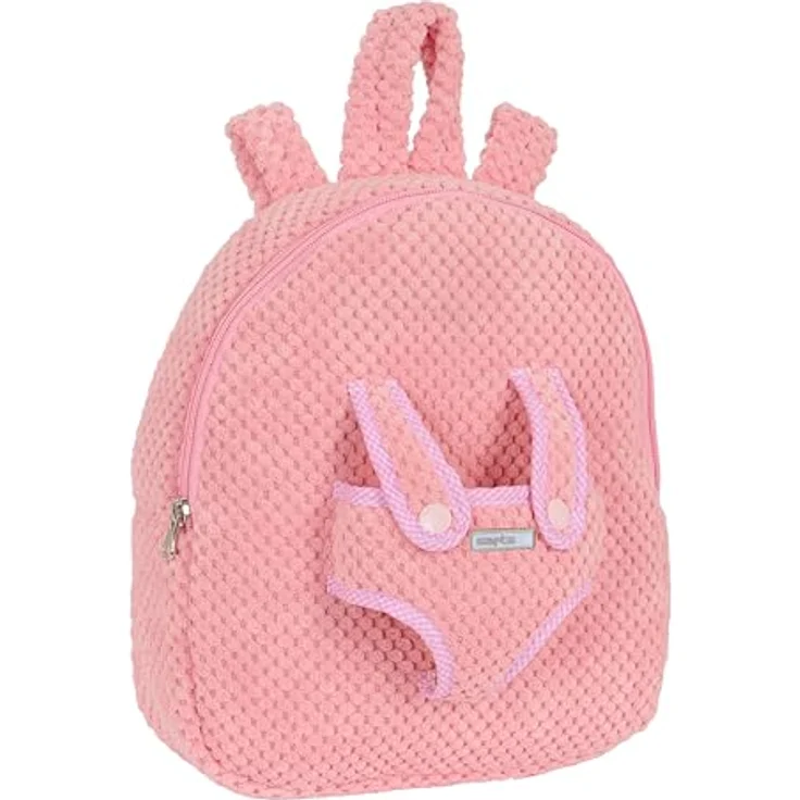 Safta Kindergartentasche, Kinderrucksack mit abnehmbarem Plüschbär, 4,65 Liter, Rosa – Bild 4