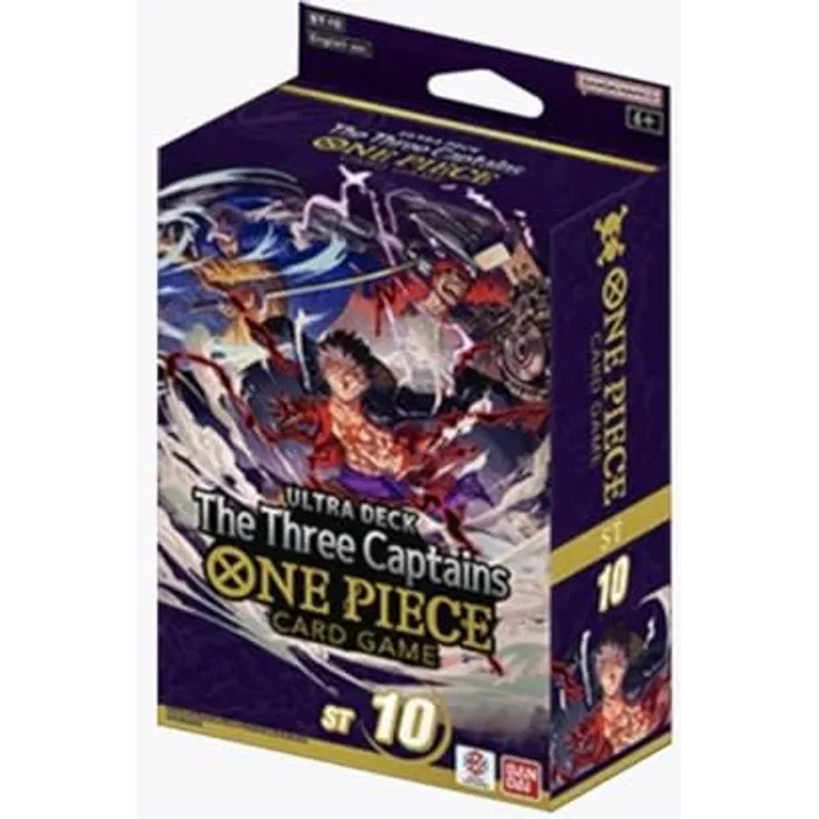 One Piece TCG: Ultra Deck: The Three Captains [ST-10], Kartenspiel mit Holo Cards, mächtigen Piraten-Crews & Führungskarten