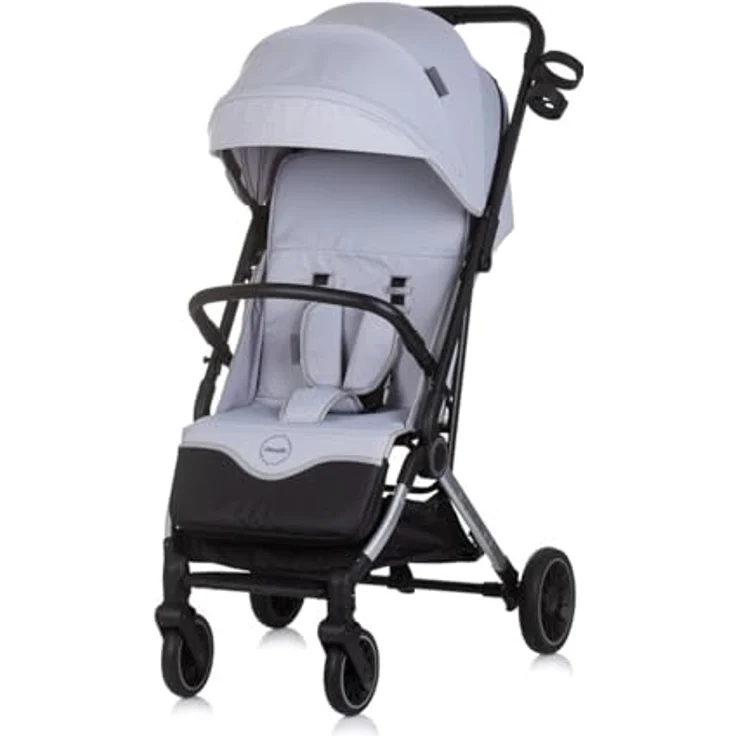 Chipolino Buggy Pixie, zusammenklappbar mit Getränkehalter und Ablagekorb, bis 22 kg, Farbe: hellgrau – Bild 2