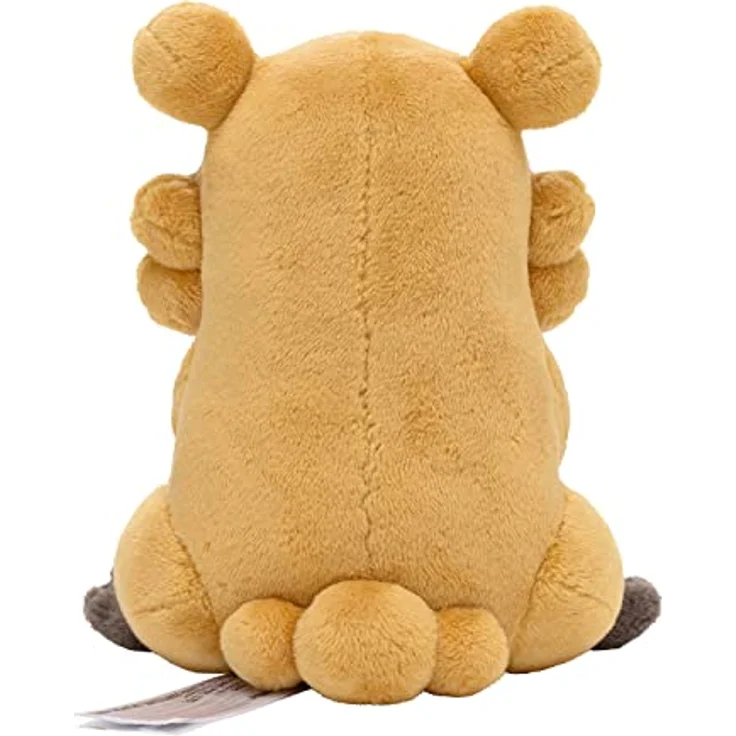Pokemon Center Bidoof Sitting Cuties, 13 cm Plüschtier mit Mikroperlen für aufrechtes Stehen, grau-braun – Bild 4
