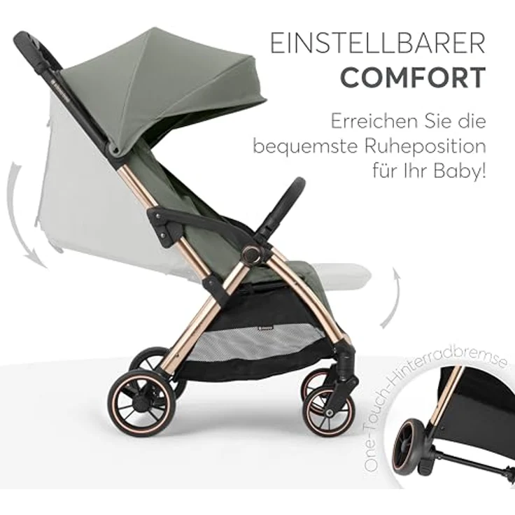 Kikkaboo Kinder-Buggy Kinderwagen, Buggy Eden 22 kg, Federung Regenschutz zusammenklappbar – Bild 2