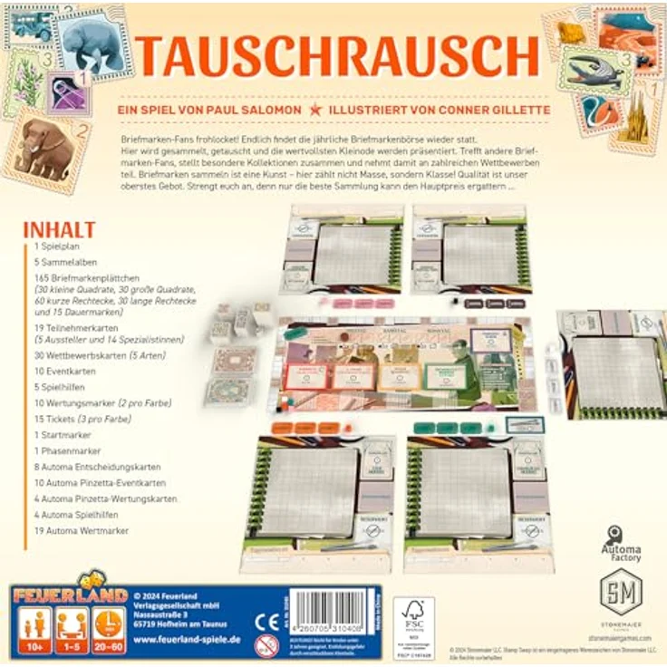 Feuerland Spiele Tauschrausch, Brettspiel mit strategischem Sammeln und Tauschen für 1–5 Spieler, ab 10 Jahren, 20–60 Minuten Spieldauer – Bild 3