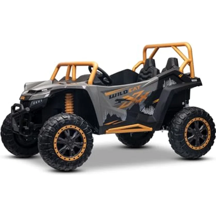 Beneo Elektrisches Ride-on Buggy Arctic CAT XXL 4x4 24V, grauer Zweisitzer mit 4 starken Motoren, Lithium-Batterie, Bluetooth MP3-Player und Hinterradfederung – Bild 8