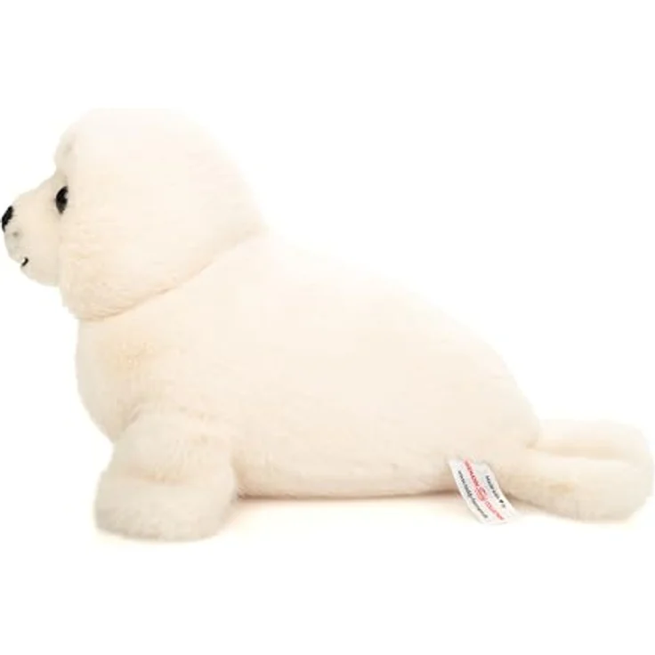 Teddy Hermann 90041 Robbe weiß, 25 cm Kuscheltier aus recyceltem Plüsch, Sonderedition yaqu Pacha, waschbar, sicher für Kinder ab 18 Monaten – Bild 3