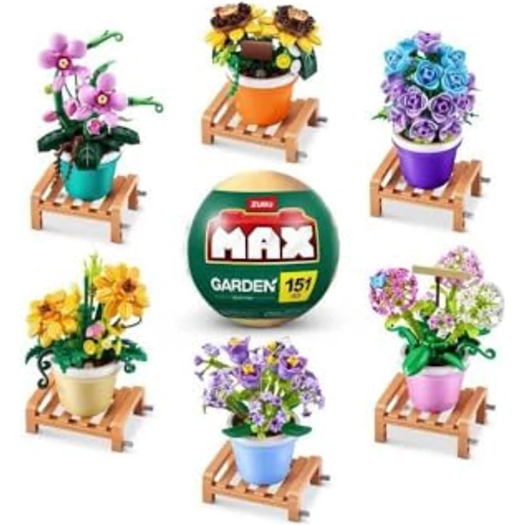 ZURU Kreativset MAX, Garden Collection, 6 verschiedene Pflanzen zum Zusammenbauen, sortierte Lieferung – Bild 3