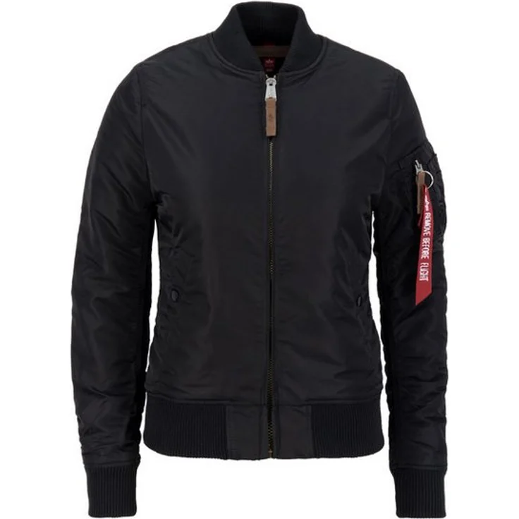 Alpha Industries Bomberjacke Alpha Industries Women - Bomber Jackets MA-1 VF 59 Wmn, Slim Fit, Flight-Nylon, RBF-Tag, schwarz