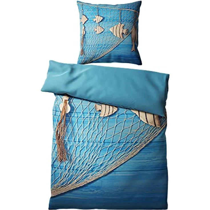 Sanilo® Bettwäsche Seefahrt, 2-teilig 135x200 cm, 100% feinste Baumwolle, atmungsaktiv und hautfreundlich – Bild 3