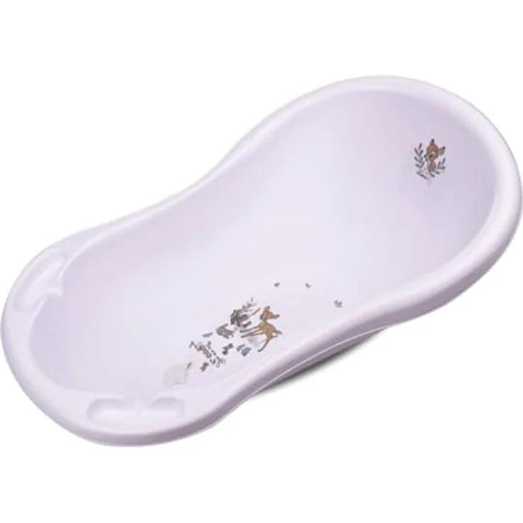 Lorelli Babybadewanne Comic 84 cm weiß ergonomische Form Ablagefächer ab Geburt – Bild 2