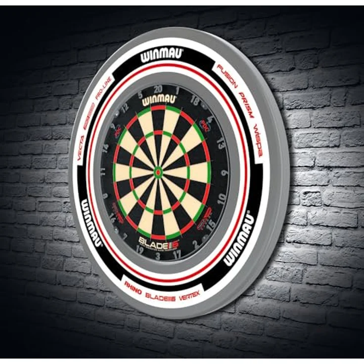 Winmau Winwau Auffangring "Advance - 4453", Dart Zubehör zum Schutz der Wand, weiß/rot – Bild 6