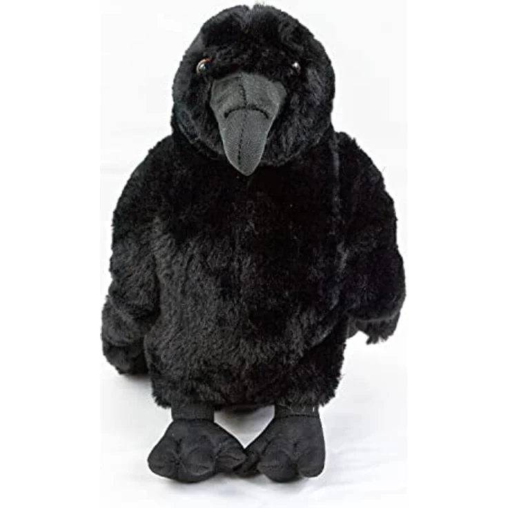 Uni-Toys Kuscheltier Rabe 33 cm, schwarz, kuschelweicher Plüsch, maschinenwaschbar bis 30°C – Bild 3