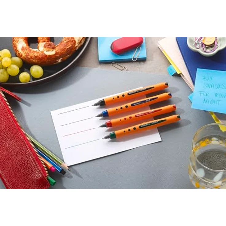 STABILO worker+ Medium, Tintenroller Schreibstifte im 10er Pack, blau und orange – Bild 3