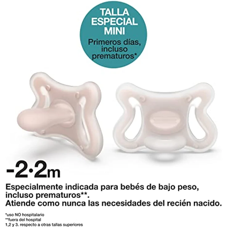 Suavinex, Neugeborenen-Schnuller Zero Zero mit physiologischem SX Pro Sauger für Babys von -2 bis 2 Monaten, für Frühgeborene, Hypoallergen, Geeignet für empfindliche Haut, Skin-Friendly – Bild 4