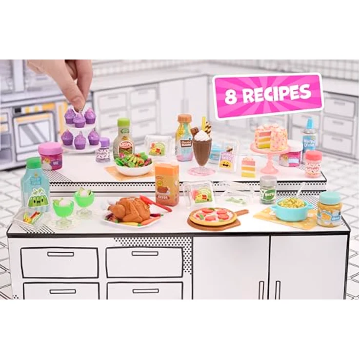 MGA Miniverse Make It Mini Mega Buffet 541301, Spielset mit 8 Rezepten und über 60 Teilen, für Kinder ab 8 Jahren, beschädigt – Bild 4
