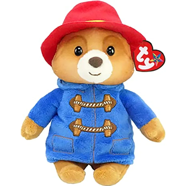 TY Paddington Bear Beanie Boos Medium Soft Plush Toy | Collectible Cuddly Stuffed Teddy, colorful