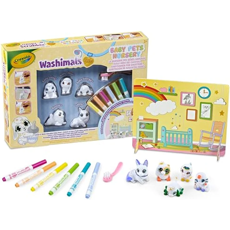 Crayola Washimals Baby Pets Nursery Pack, kreatives Malset zum Gestalten und Personalisieren von Baby-Tieren – Bild 2