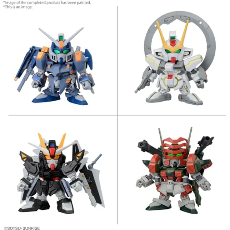 Bandai Model Kit Gundam - Bb Senshi C.e.73 Stargazer Set, Modellbausatz mit 4 SD Gundams inkl. Aufkleber, ohne Farbe oder Kleber – Bild 3