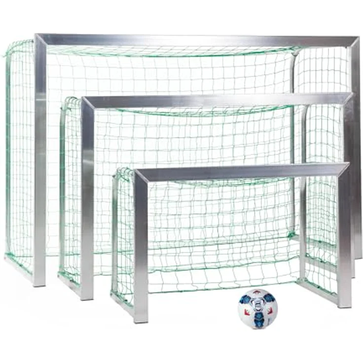 Sport-Thieme Mini-Fußballtor Training | Aluminium-Tor mit Polypropylen-Netz | Flexibel positionierbar | 80x40 mm Bodenrahmen | Rundrohr Netzbügel | Anklappbar – Bild 2