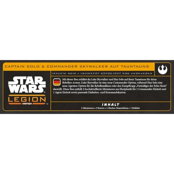 Atomic Mass Games Star Wars Legion Han Solo & Luke Skywalker on Tauntaun, Tabletop-Miniaturenspiel Erweiterung mit 2 hochdetaillierten Miniaturen und Kommandokarten für Rebellen-Armee – Bild 5