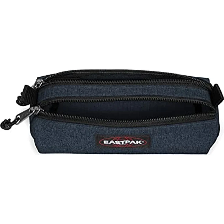 EASTPAK Double BENCHMARK Federmäppchen, zwei Fächer mit Reißverschluss, Triple Denim (Blau) – Bild 2