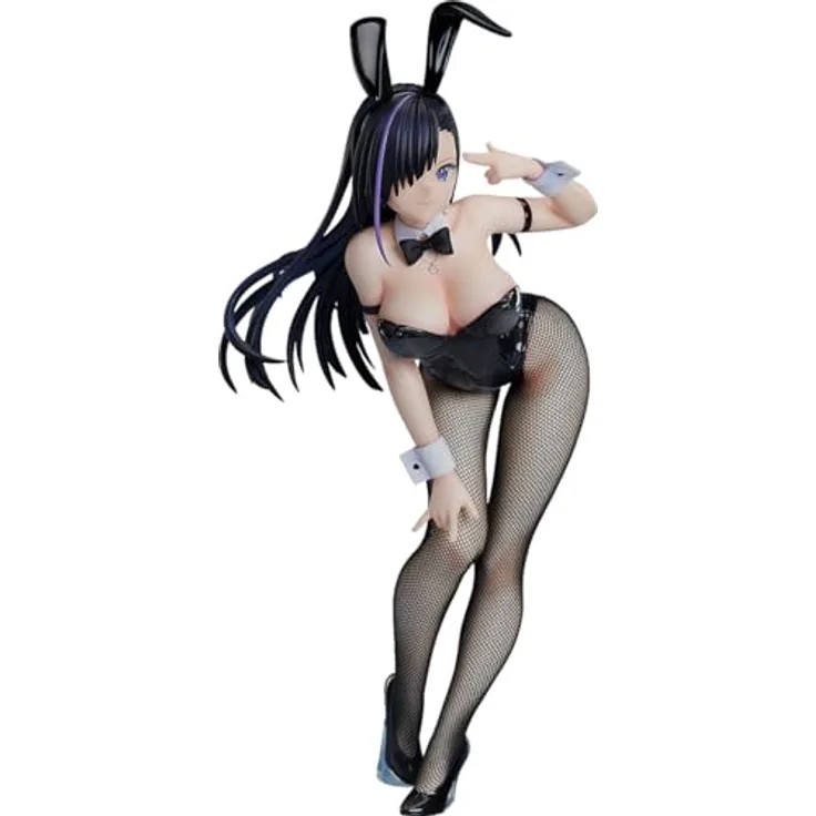 FREEing Delphin Wave: Minami Kurose (Black Bunny Ver.), PVC-Figur im Maßstab 1:6 mit originalgetreuer Form und echter Netzstrumpfhose, ca. 25,9 cm hoch
