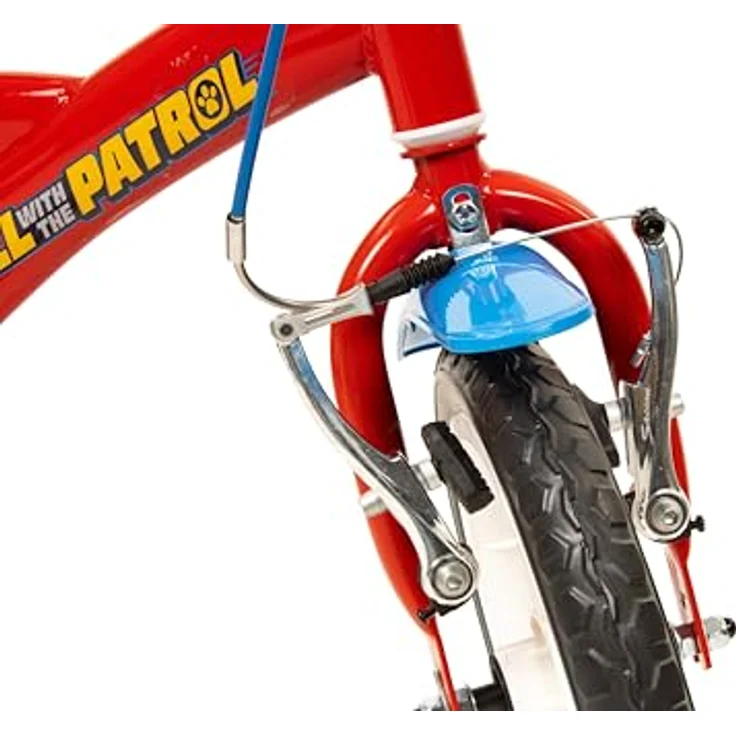 Toimsa Kindervelo 12 Zoll, Kinderfahrrad mit Paw Patrol Design, Metallrahmen, verstellbarem Sitz und Lenker, mit Stützrädern und 2 Felgenbremsen – Bild 5
