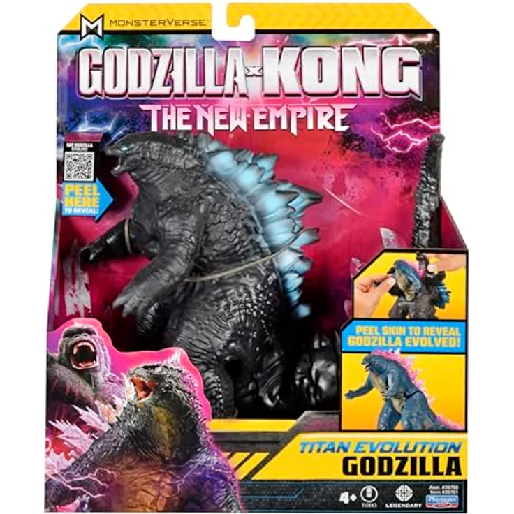 MonsterVerse Godzilla x Kong: The New Empire, 7-Inch Titan Evolution Godzilla Action Figure, detailreiche Sammelfigur mit abnehmbarer Haut und vielen Gelenkpunkten, geeignet für Kinder ab 4 Jahren – Bild 1