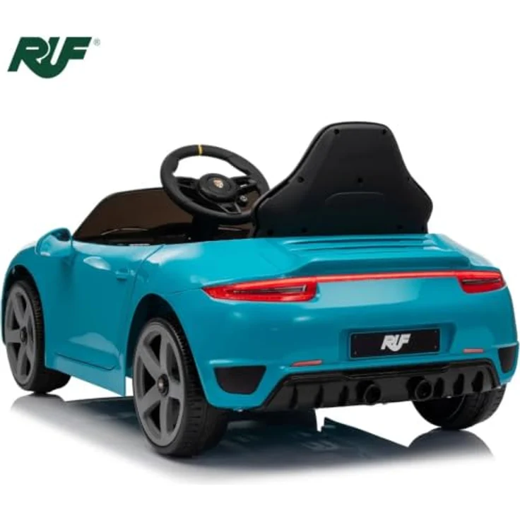 Porsche RUF GT Kinder Elektroauto, 12V, mit Fernbedienung, für 1-5 Jahre, blau, Sicherheitsgurt, MP3-Player, EVA-Reifen – Bild 7