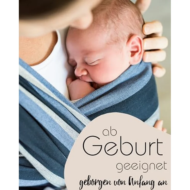 Hoppediz gewebtes Baby-Tragetuch, geeignet für Neugeborene bis Kleinkind, 4,60 m, Grenada rose, 100% Baumwolle, maschinenwaschbar – Bild 2