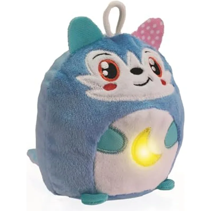 Clementoni Baby for You Twinkle Twinkle Little Wolf, Nachtlicht mit beruhigenden Geräuschen, ab 0 Monaten, Plüschwolf mit warmem Licht und Melodien, support für ruhigen Schlaf, Modell 17554
