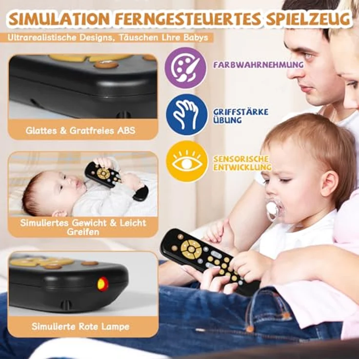 Orzbow Baby Spielzeug 6 Monate +, Einstellbare Lautstärke, Musikspielzeug mit Mehrstufigen Knöpfen, Montessori Spielzeug, Schwarz – Bild 4