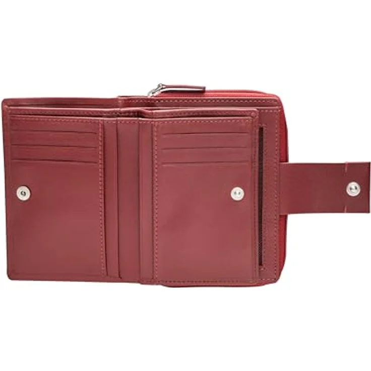 Maître Henau Diethilde Geldbörse, 12.5 cm, RFID Schutz, 100% Leder, rot – Bild 5