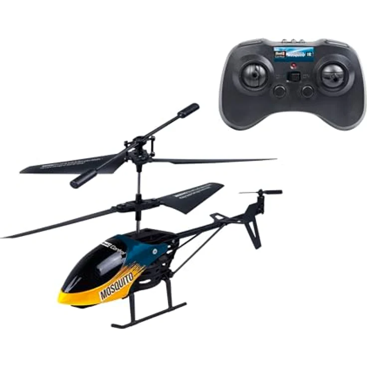 Revell Control RC Helicopter Mosquito, 2-Kanal IR-Fernsteuerung, Gyro-Stabilisierung, LED Frontbeleuchtung, Ersatzrotoren Inklusive, LiPo Akku und Ladegerät, Länge 21 cm, Ab 8 Jahren – Bild 2